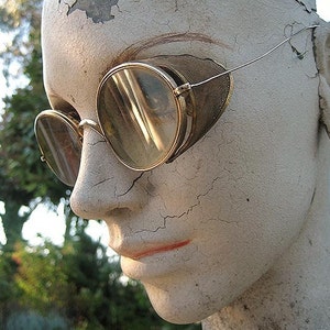 Viktorianische Gold Motorrad Fahren Sicherheit Mesh Brille Gläser