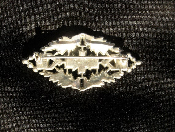 Vintage 30's 40's Diamond Shaped Glittering Rhine… - image 3