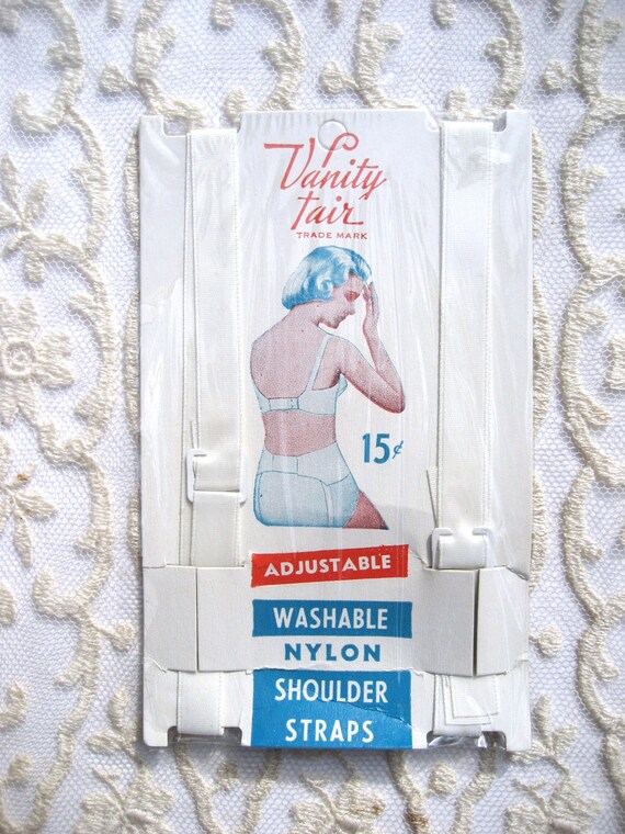 Vintage 40's 50's Vanity Fair White Nylon Satin R… - image 1