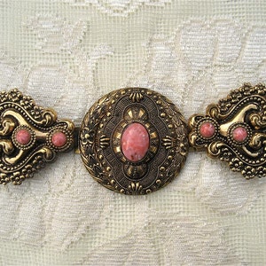 30s 40s Ornate Victorian Style Stamped Brass Buckle
