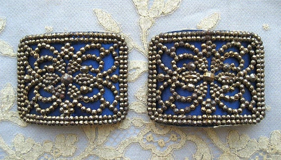 Pair of Antique Cut Steel Nailhead Shoe Buckles. … - image 1