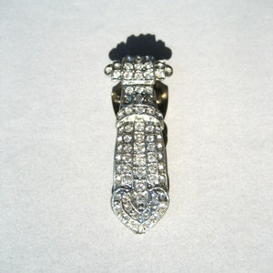 Vintage Antik Lange Deco Rhinestone-Kleid oder Pelz-Clip