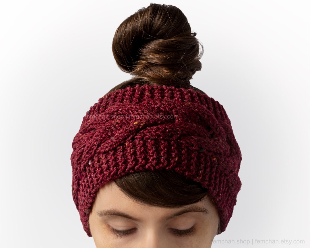 StyleBREAKER Damen Stirnband Mit Zopfmuster & Strass - Fleece Innenfutter, Elastisch