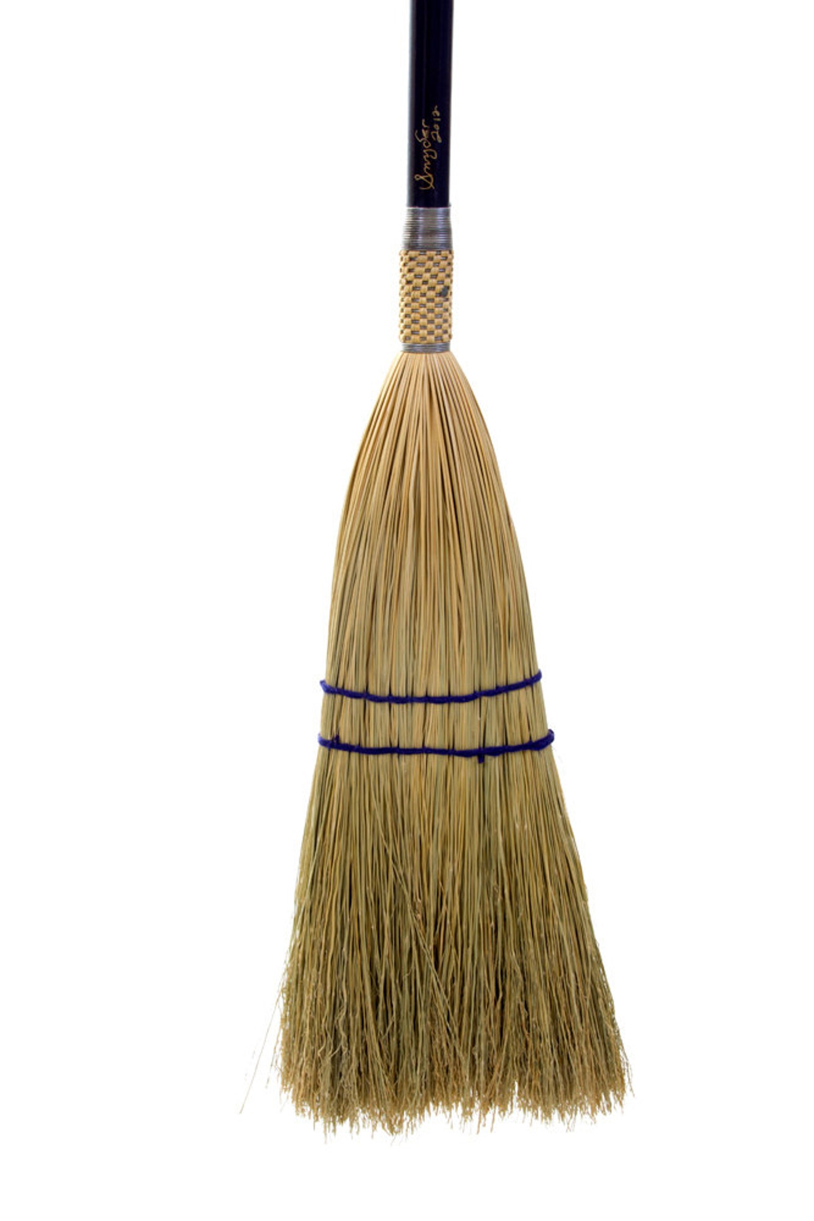 Handmade broom with a painted handle and dainty flowers with Etsy