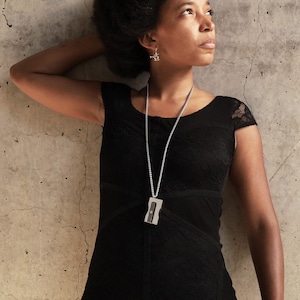 Giant Pencil Sharpener Necklace in 925 Sterling Silver - Realistic Art Pendant for Teachers and Artists, Handmade Creative Gift for Him/Her