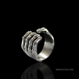Handförmiger Ring aus Sterlingsilber, Schmuck mit Handskulptur