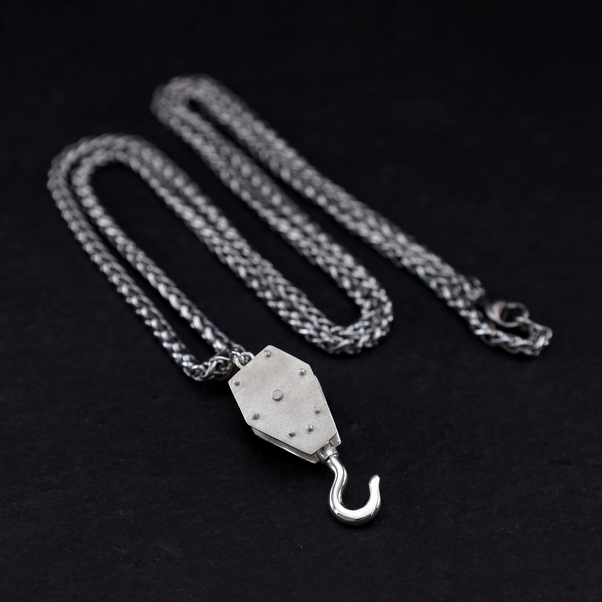 Crane Hook Necklace Sterling Silver -  Israel