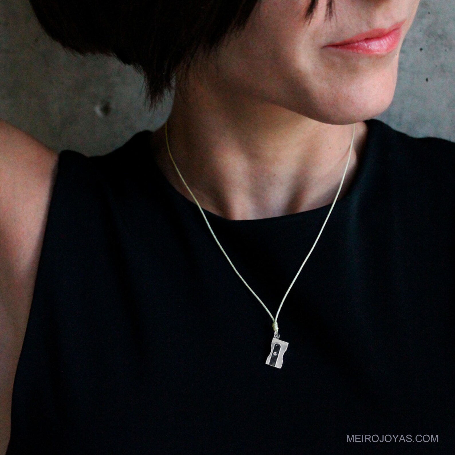 Pencil Sharpener Necklace Sterling Silver Pencil Sharpener Etsy