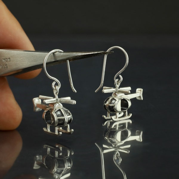 Helicopter earrings, fabulous dangling diferent design spin propellers