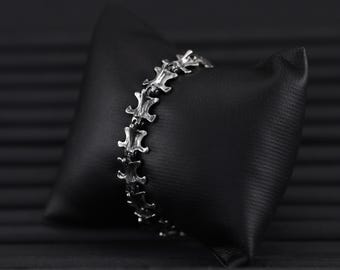 Armband met ruggengraatmotief van 925 sterling zilver