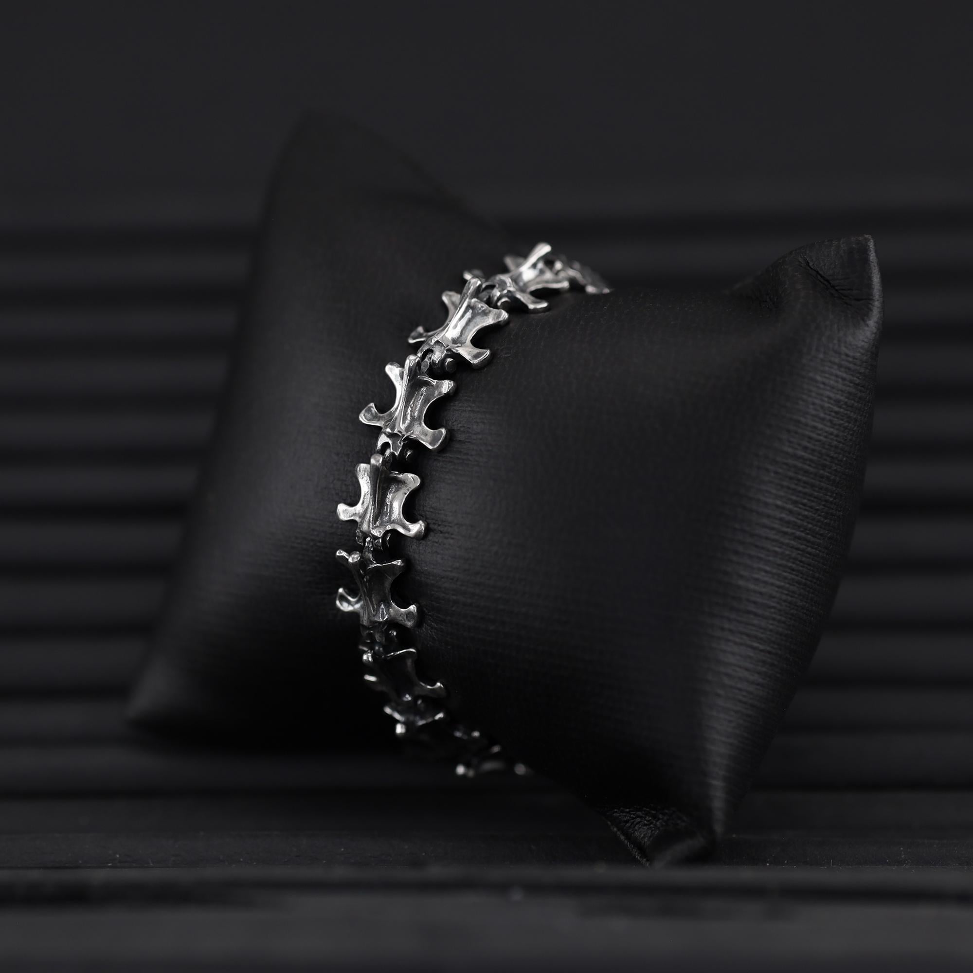 Spine Bracelet Biomechanoids Sterling Silver, Vertebra Bracelet - Etsy
