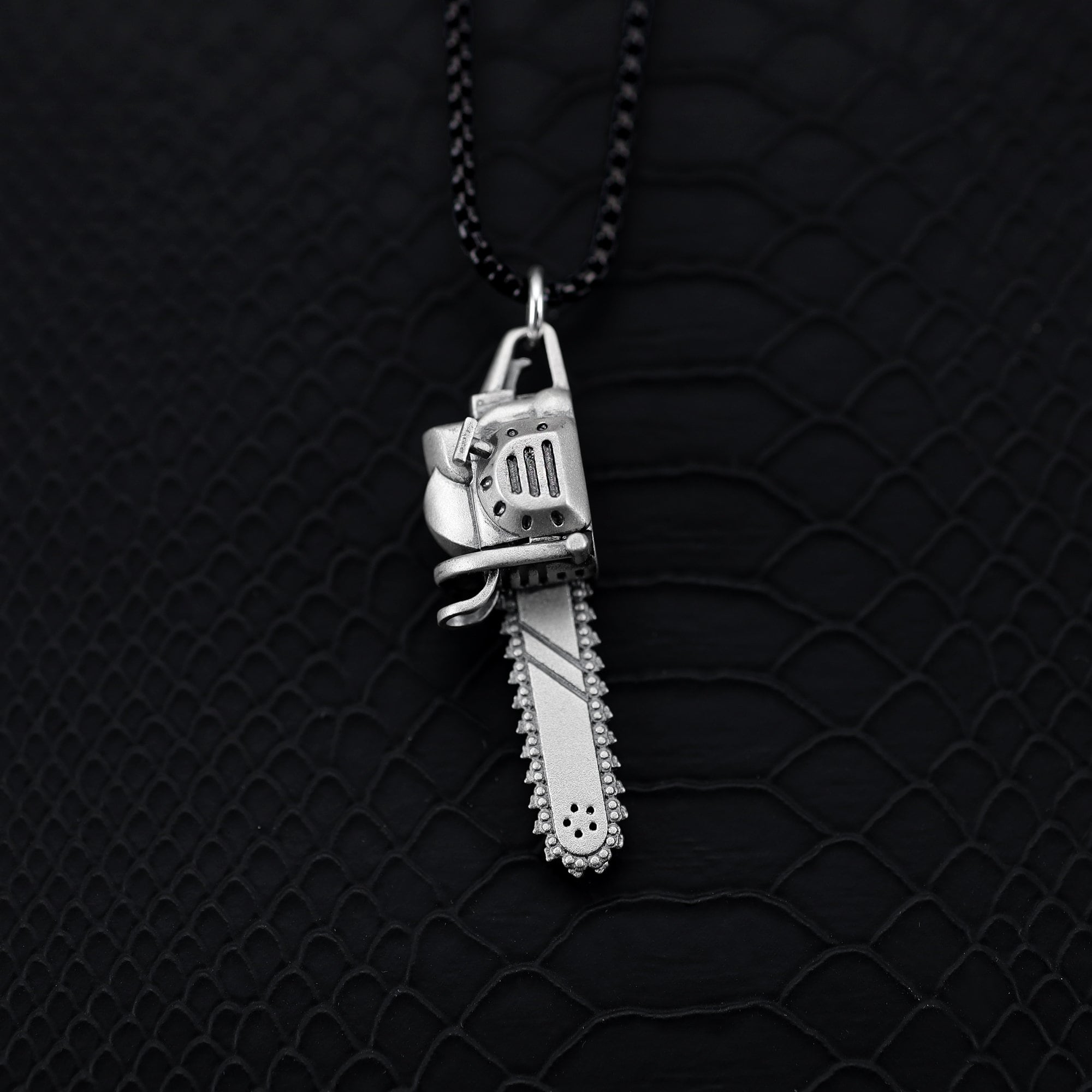 Chainsaw Long Necklace Sterling Silver, Chainsaw Necklace Chainsaw Long Necklace Sterling Silver, Chainsaw Necklace
