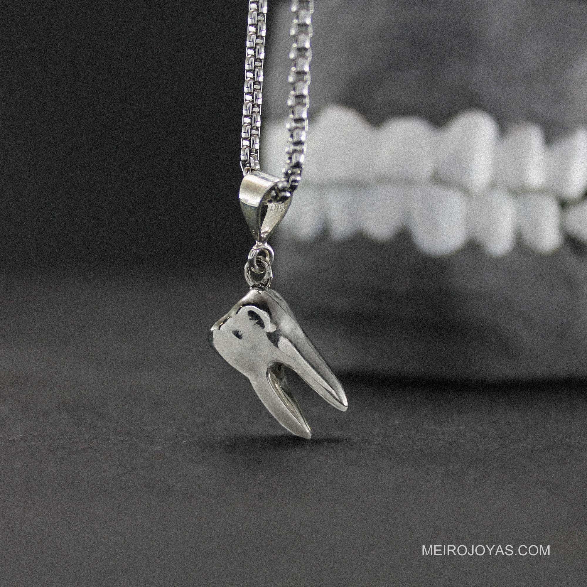 Cheektooth Sterling Silver Tooth Pendant Tooth Necklace Tooth