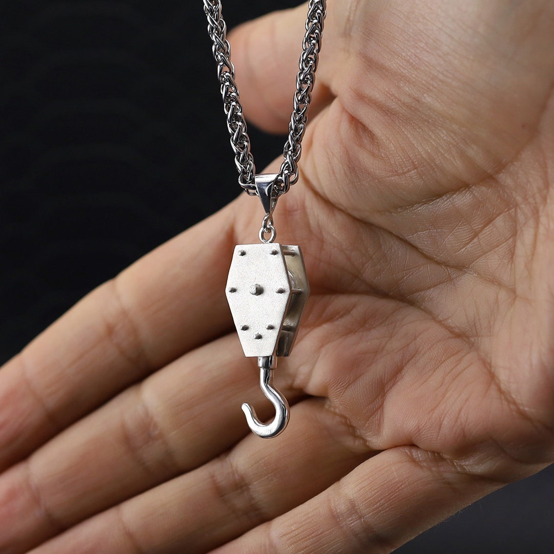 Necklace 925 Argent Sterling Face Droite Gauche Crâne De