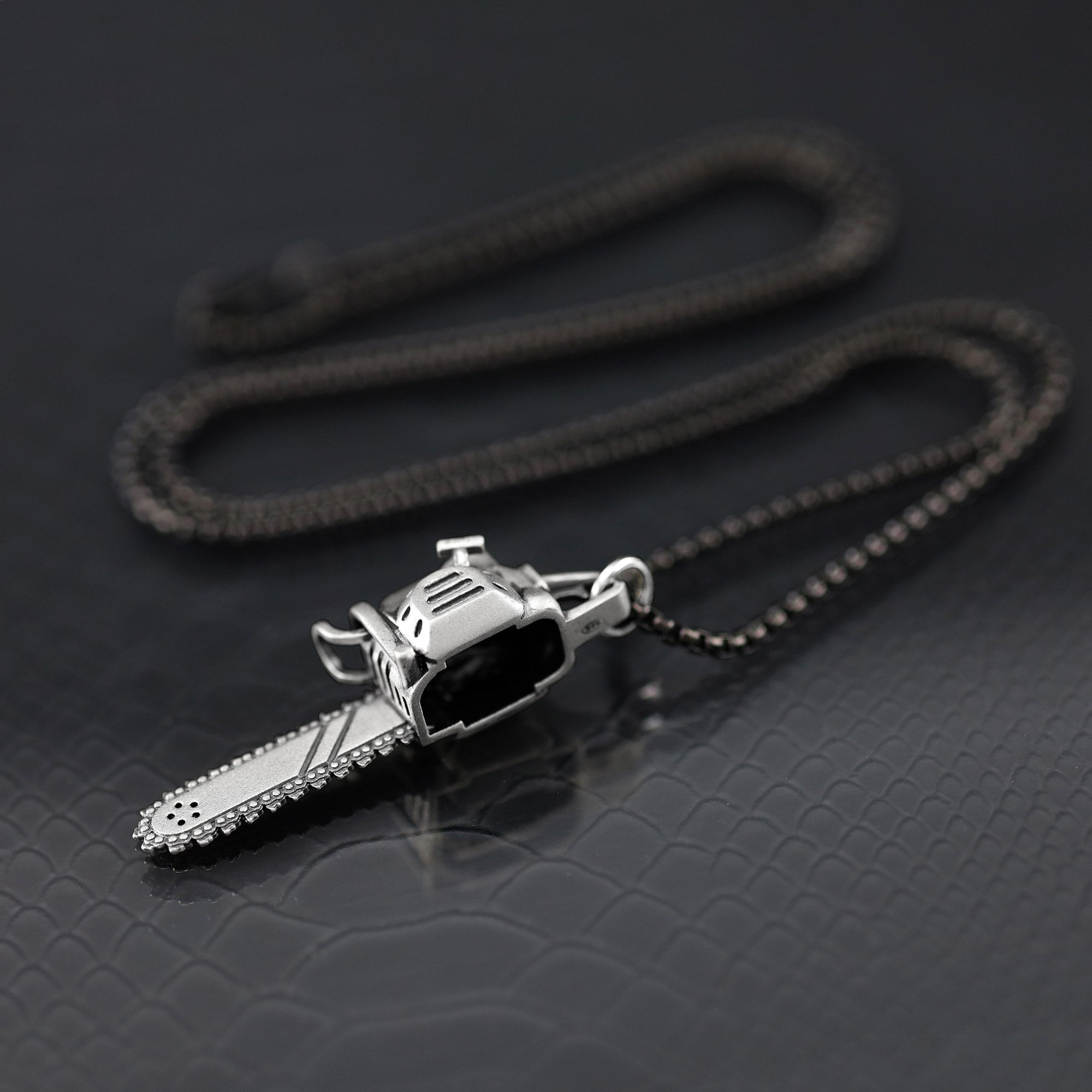 Chainsaw Long Necklace Sterling Silver, Chainsaw Necklace Chainsaw Long Necklace Sterling Silver, Chainsaw Necklace