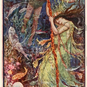 The Olive Fairy Book, Classic Fairy Tale, Vintage Image by H J Ford Published 1907
