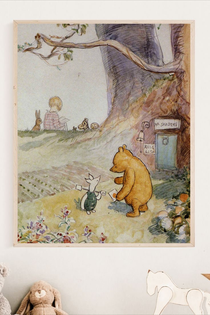 Classic Winnie the Pooh and Piglet Garden, Digital Download