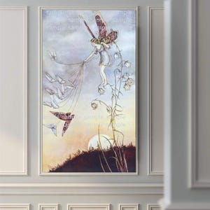 Ida Rentoul Outhwaite,  Vintage Image Queen of the Butterflies Fairy Art