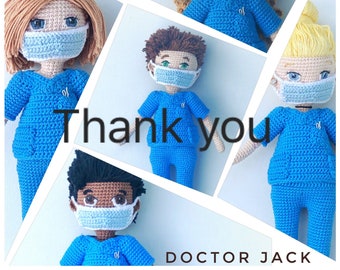 Doctor Jack Doll - Clothes & doll pattern  -  PDF download