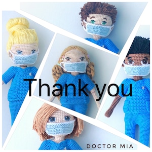 Doctor Mia Doll - Clothes & doll pattern  -  PDF download