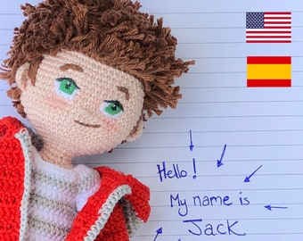 Jack - Crochet Amigurumi Boy Doll Pattern -  PDF download