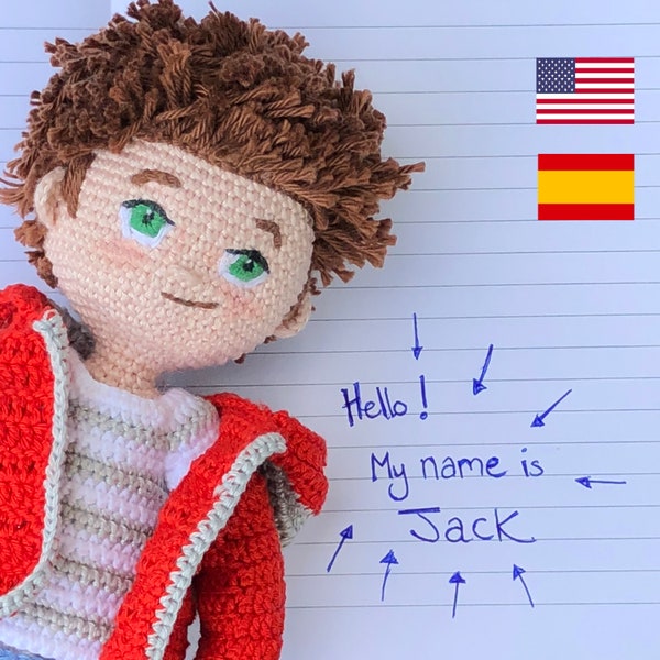Jack - Amigurumi Boy Doll Häkelanleitung - PDF download