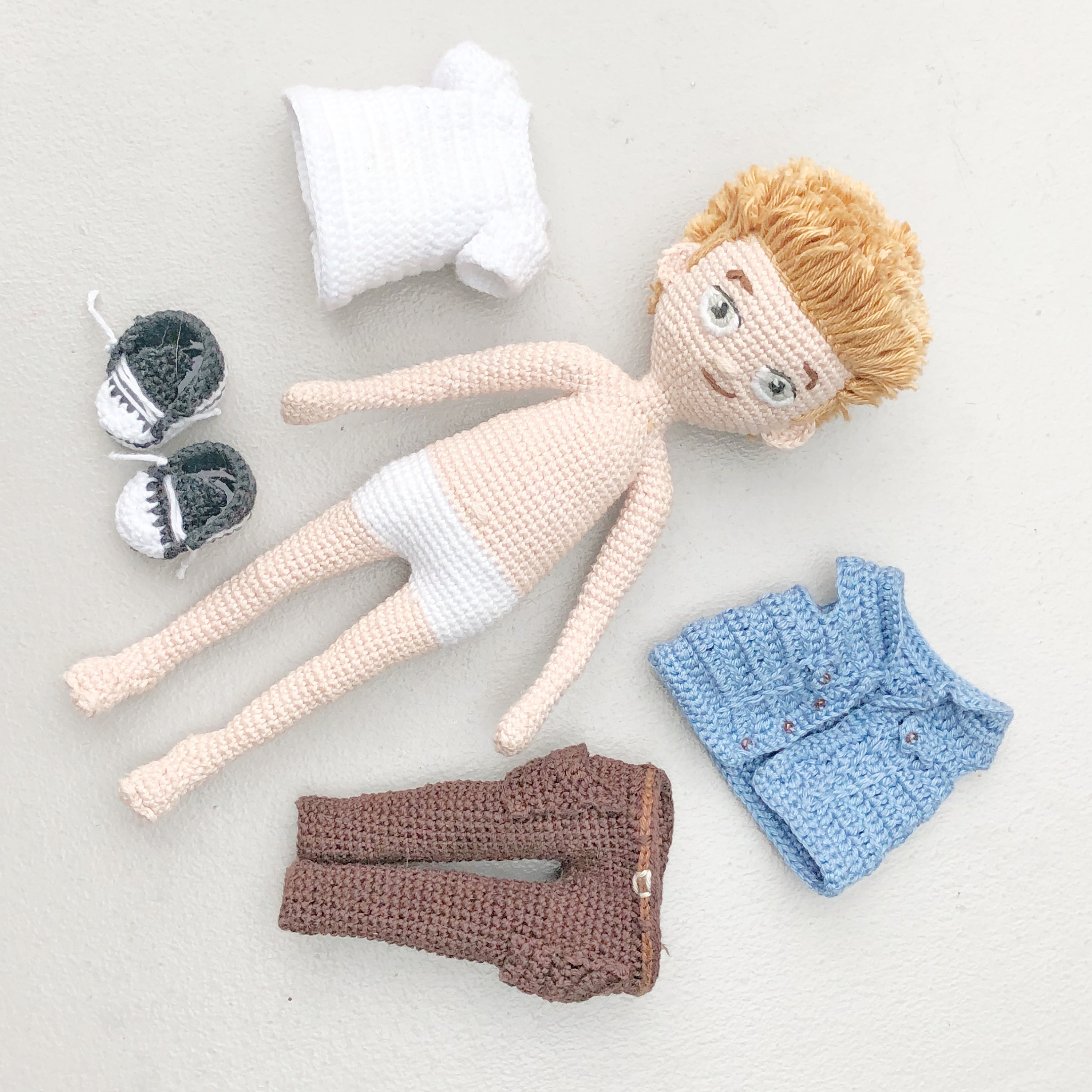 Happy Threads Handcrafted Amigurumi- Harry Boy Doll