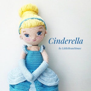 Cinderella - Crochet Amigurumi Doll Pattern -  PDF download