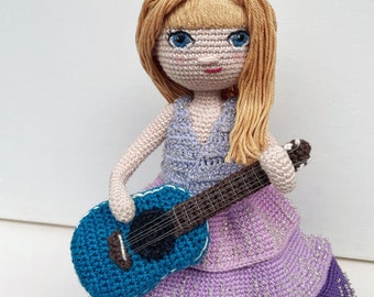 Taylor Swift Inspired - Crochet Amigurumi Doll Pattern -  PDF download