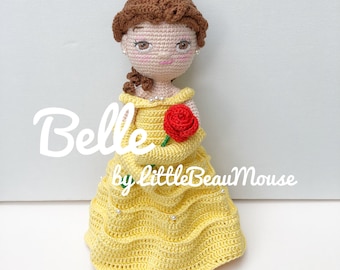 Belle (Beauty And The Beast) - Crochet Amigurumi Doll Pattern -  PDF download