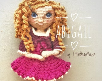 Abigail - Crochet Amigurumi Doll Pattern -  PDF download