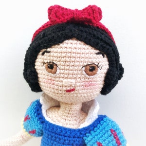 Blanche-Neige - Modèle de poupée Amigurumi au crochet - Téléchargement PDF