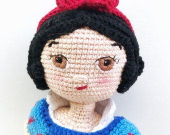 Snow White - Crochet Amigurumi Doll Pattern -  PDF download