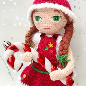 Holly the Christmas Elf- Crochet Amigurumi Doll Pattern -  PDF download