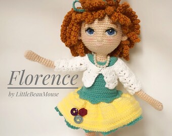 Florence - Crochet Amigurumi Doll Pattern -  PDF download