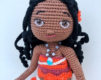 Moana - Padrão de Boneca Amigurumi de Crochê - Baixar PDF
