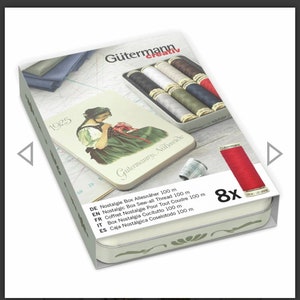 Gutermann Nostalgic Tin &#39;1925&#39;: Sew-All 8 x 100m Classic Shades