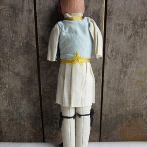 Vintage Greek Doll, Greek Cloth Dolls, Souvenir, World, Ethnic, International Folk Dolls, Native Costume, Papier Paper Mache, Composition image 5