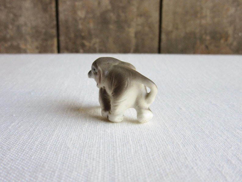 Tiny Baby Elephant Vintage Bone China Baby Elephant Figurine Bone China Porcelain Ceramic Wild Animals Miniature Baby Elephant Figurine
