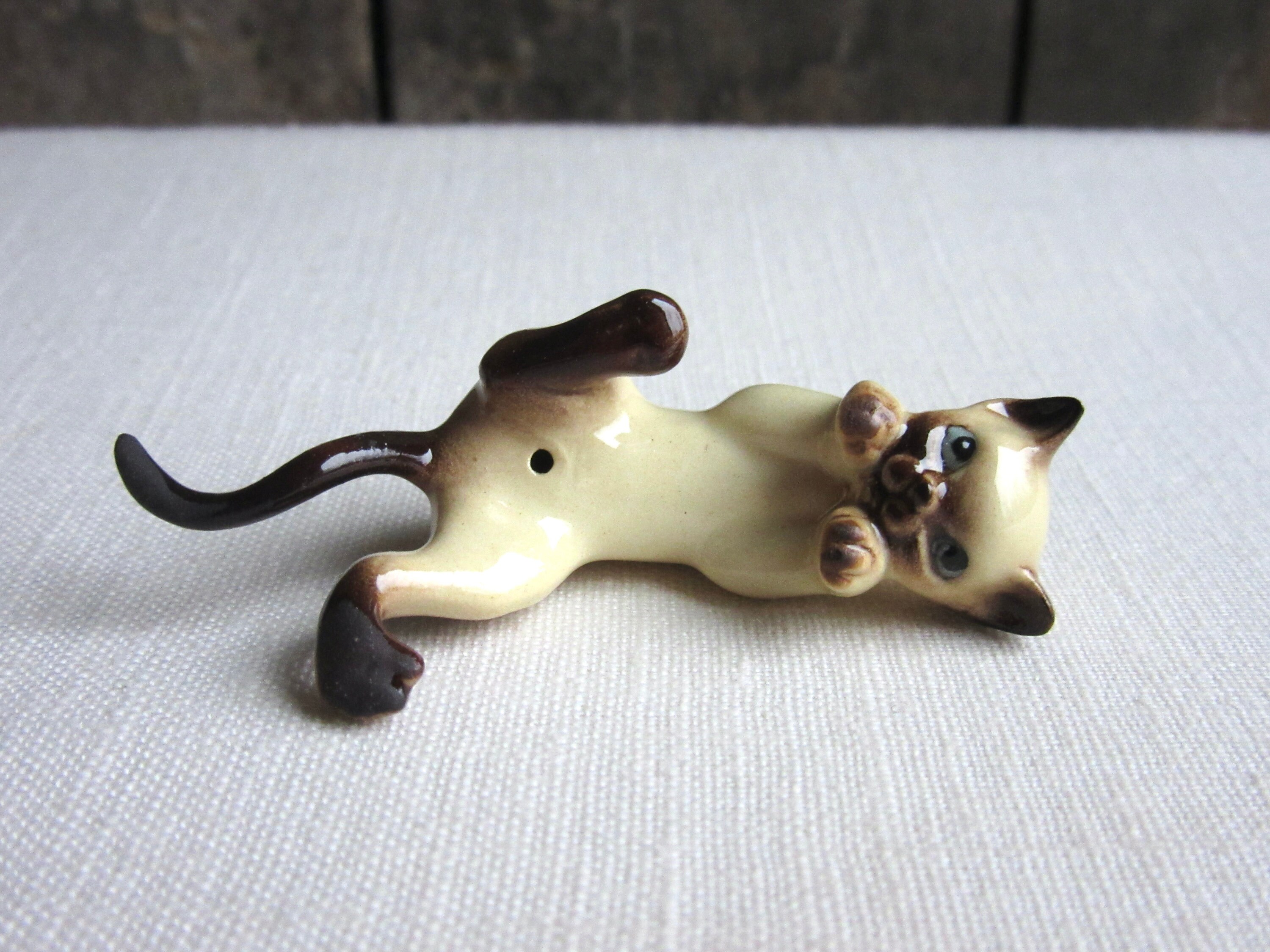 Vintage Hagen Renaker Hanging Climbing Siamese Cat Kitten | Etsy