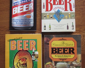 4 Oversized Vintage Beer Books, Hard & Soft Cover, Father's Day Gift, Beer Lover Book, Drinking Dad's Gift, Coffee Table Book, Men Christmas