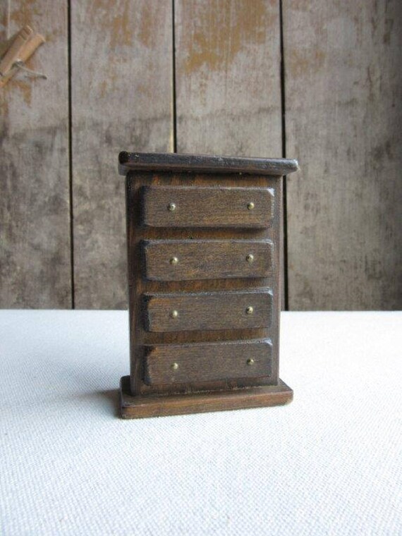 Vintage Dollhouse Wood Dresser Doll House Wood Chest Of Drawers Miniature Handmade Wood Dresser Primitive Bedroom Furniture Rustic Country