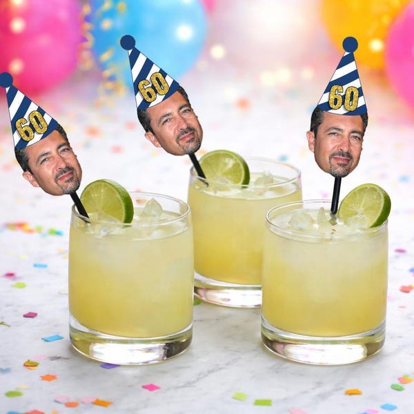 Drink stirrers birthday, 60th Birthday decorations, drink sticks, drink stirs, 30th, 40th, 50th birthday, swizzle sticks, stir sticks