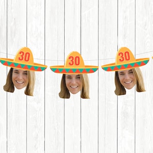 Fiesta decorations, Mexican party banners, Personalized 30th birthday banner with sombrero, Fiesta party decor, 30th birthday decorations