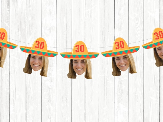 Fiesta decorations, Mexican party banners, Personalized 30th birthday banner with sombrero, Fiesta party decor, 30th birthday decorations