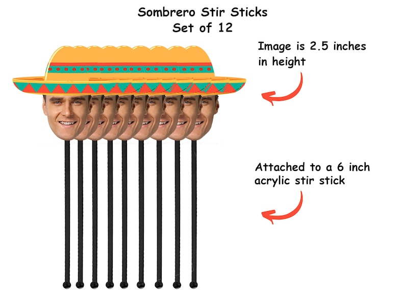 Margs and matrimony bachelorette party drink stirrers with the grooms face, Personalized party decorations, custom bachelorette for bride image 4
