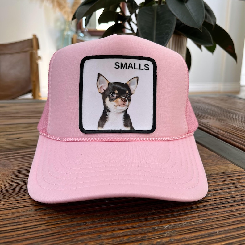 Custom pet portrait trucker hat, Custom dog hat, Personalized gift for dog lovers, Pet hat, Dog baseball cap, Custom cat hat image 4