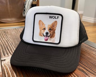 Custom pet portrait trucker hat, Custom dog hat, Personalized gift for dog lovers, Pet hat, Dog baseball cap, Custom cat hat