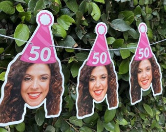 Personalized Face Banner: Custom Birthday Party Decoration