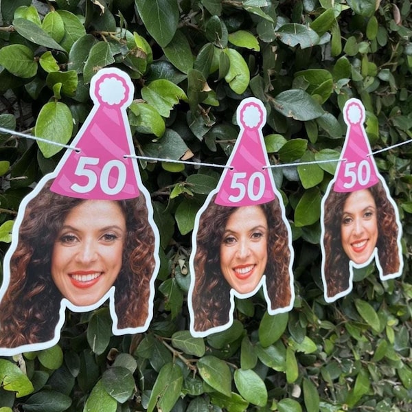 Personalized Face Banner: Custom Birthday Party Decoration